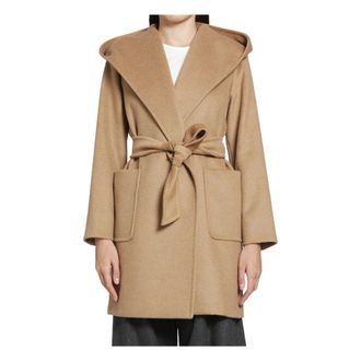 Max Mara Dames, Mantels, Bruin, Maat: 2XS Wol