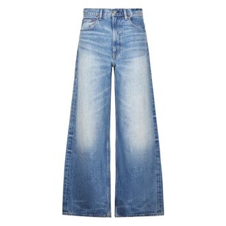 Polo Ralph Lauren Geweven Wijde Broek - Dames - Loose Fit Jeans - Blauw - W27 - Katoen - Jeans