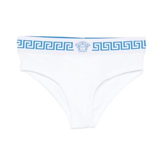 Versace Cotton-Jersey Briefs - female - Versace - Underpants - White - M - Underwear