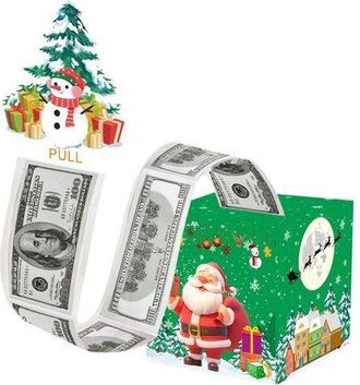 OEM Hucha Navide&ntilde;a Para Regalos En Efectivo, Caja De Regalo Sorpresa Navide&ntilde;a, Caja De Regalo Divertida Con Hucha Extra&iacute;ble, Caj&oacute;n Para Monedas Navide&ntilde;o C