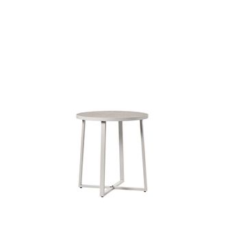 Klast Mesa fija de metal beige 70 cm x 74 cm