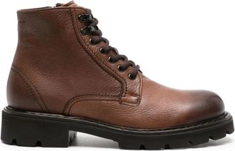 Casadei Beatles Anticato Booties - Heren - Veterlaarzen - Bruin - 42 EU - Leer - Schoenen