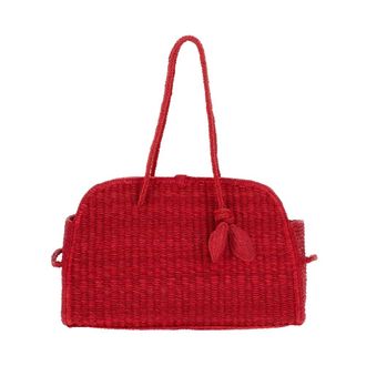 Jacquemus Handbags, female, Red, Size: ONE SIZE Raffia Turismo