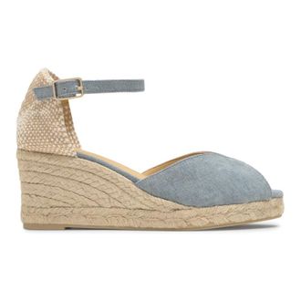 Castaner Wedges, female, Blue, Size: 11 US Bianca Espadrille Wedge