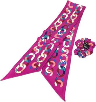 Chanel Pre-owned Scarves, female, Pink, Size: ONE SIZE Pre-owned Silk scarves