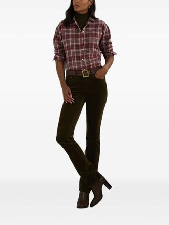 Lauren Ralph Lauren checked button-down shirt - women - Fabric - S - Red