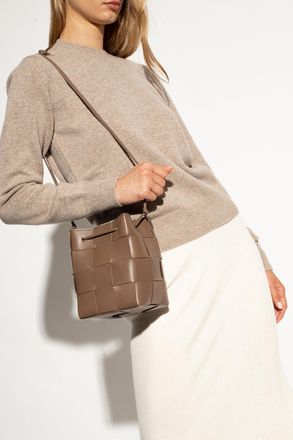 Bottega Veneta Cassette Small Bucket Bag, Womens, Brown