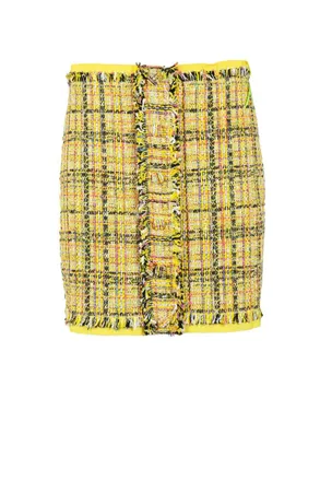 Msgm Mini Boucl&eacute; Skirt - Yellow