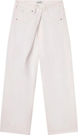 A Gold E Vana Fold Jean - Dames - Regular Fit Jeans - Wit - W26 - Katoen - Jeans
