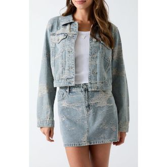 Guess Billie Denim Jacket in Light Wash at Nordstrom, Size X-Small
