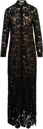 Anne Fontaine Violeta Semi-Sheer Floral Lace Long Dress in White at Nordstrom, Size 42