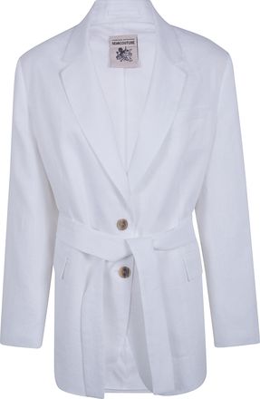 Semicouture Belted Linen Jacket
