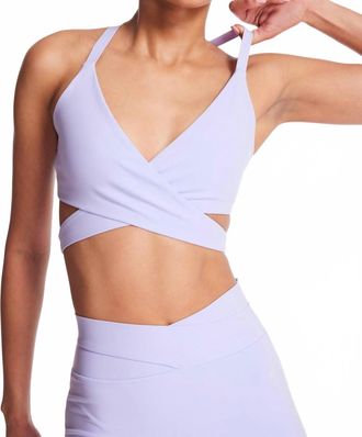 Bandier Luna Wrap Bra In Baby Lavender