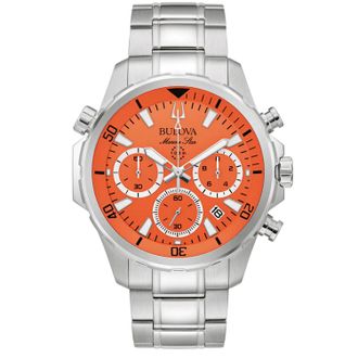 Bulova Mens Classic Orange Dial Watch