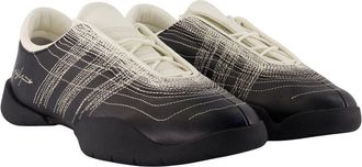 Yohji Yamamoto Unisex Regu Embroidery Sneaker Black Calfskin