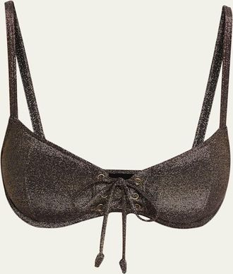 Ulla Johnson Noa Tie-Front Bikini Top