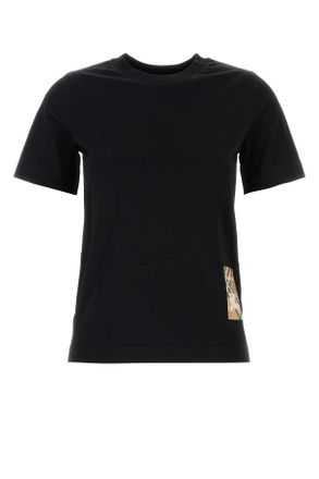 Burberry Black Cotton T Shirt