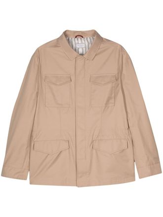 Brunello Cucinelli Bikerjack met rits - Beige