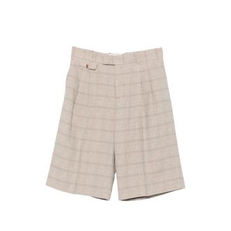 Dr&ocirc;le de Monsieur Check-pattern Pleated Shorts