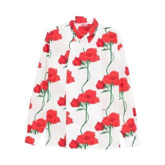 Kenzo Casual Shirts, male, Multicolor, Size: XL Archive Rose Shirt