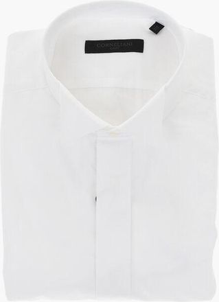 Corneliani CODE Cotton Poplin Shirt with Cufflinks and Diplomatic Colla size 41