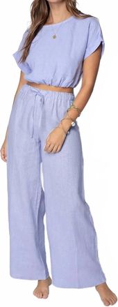 Stillwater Linen Venice Pant In Lavender