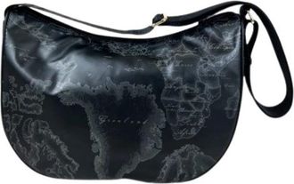 Alviero Martini 1A Classe Soft Tracolla Mezzaluna Media - Dames - Schoudertassen - Zwart - ONE Size - Leer - Tassen