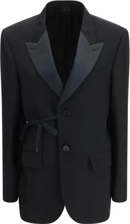 Balenciaga Elegante wollen jas - Dames - Blazers - Zwart - 2XS - Wol - Jassen