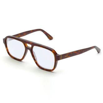 Retro Superfuture Sunglasses Maneval Havana Diversa Skb Brown/Blue Mirrored Unisex