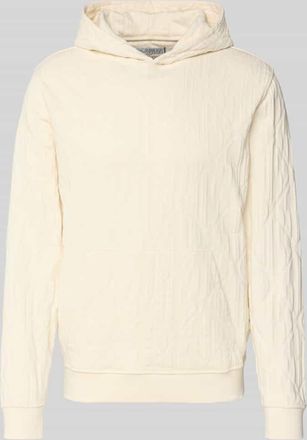 Guess Hoodie mit K&auml;nguru-Tasche und Kapuze in Beige, Gr&ouml;&szlig;e XXL