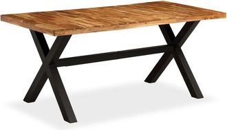 vidaXL Dining Table Solid Acacia and Mango Wood 70.9x35.4x29.9, 245640