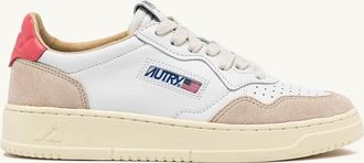 Autry SNEAKERS MEDALIST LOW IN PELLE E SUEDE COLORE BIANCO E TEAROSE