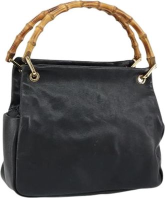 Gucci Pre-owned Vintage Leren Handtas - Dames - Vintage Handtas - Zwart - ONE Size - Leer - Vintage