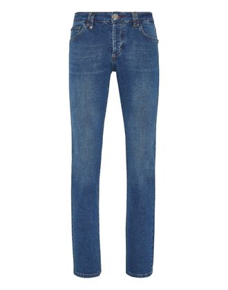 Philipp Plein Denim Trousers Straight Cut Supreme Iconic Plein Basic