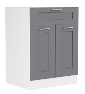 ebuy24 Gabinete De Cocina Vcm Dimensiones Aprox. Al. 82 X An. 60 X. T. 46 Cm Gabinete Inferior Con Dos Puertas Giratorias Y Caj&oacute;n En Estilo Casa De Campo Mue