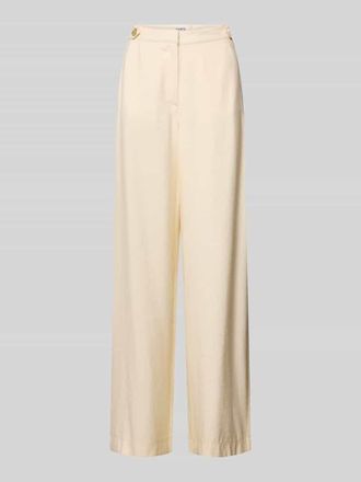 Jake*s Casual Wide Leg Hose aus Modal-Mix in Beige, Gr&ouml;&szlig;e 34