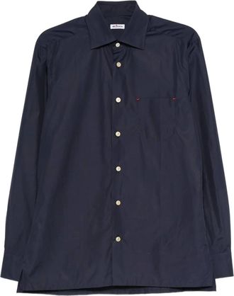 Kiton Camicia con chiusura a bottone - Blu