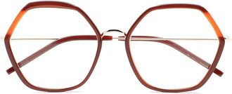 Kaleos Occhiali Rawlings Big geometrici - Marrone