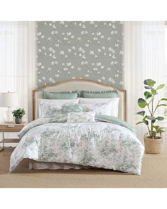 Laura Ashley Toile Delight Cotton Comforter Bedding Set