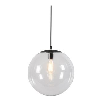 QAZQA Moderno L&aacute;mpara Colgante Inteligente Transparente 35 Cm Con Wifi A60 - Pallon Vidrio /acero Alargada Adecuado Para Led Max. 1 X 4.9 Watt - Qazqa