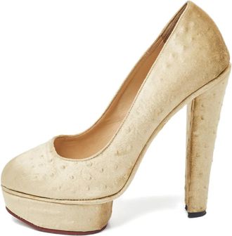 Charlotte Olympia Pumps Dolly con plateau 150mm 2024 - Oro