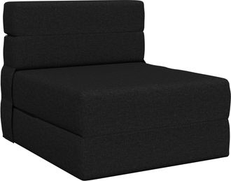 vidaXL Sof&aacute; Cama Plegable Negro 70 X 80 X 60 Cm Tela Vidaxl
