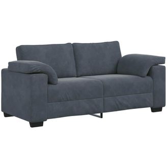vidaXL Sof&aacute; Loveseat Gris Oscuro 140 Cm Terciopelo Vidaxl