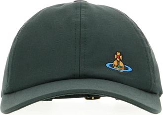 Vivienne Westwood Orb-detail Baseball Cap - unisex - Petten - Groen - L/Xl - Katoen - Accessoires