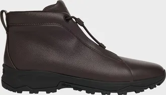 Ermenegildo Zegna Men & apos;s Triple Stitch Vetta Grained Leather Sneaker Boots