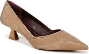 Franco Sarto Darcy Pointed Toe Kitten Heel Pump in Taupe at Nordstrom Rack, Size 7.5