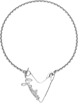 Jean Paul Gaultier logo-lettering necklace - Silver