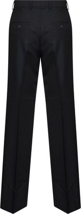 Toteme Womens Straight-Leg Suit Trousers Black Wool-Blend Polyester
