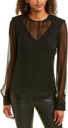 Bailey 44 To The Bone Silk Top In Black
