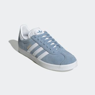 adidas Sneaker ADIDAS ORIGINALS GAZELLE, Herren, Gr. 41, weiss (tactile blau, cloud wei&szlig;, gold metallic), Leder, Synthetik, Schuhe Sneaker